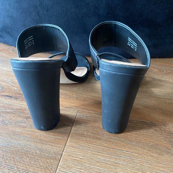 Call it Spring Black Two Strap Heels - Picture 2 of 4